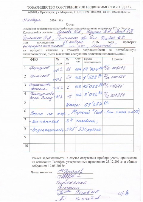 Отчет комиссии от 31.01.2016 стр. 3